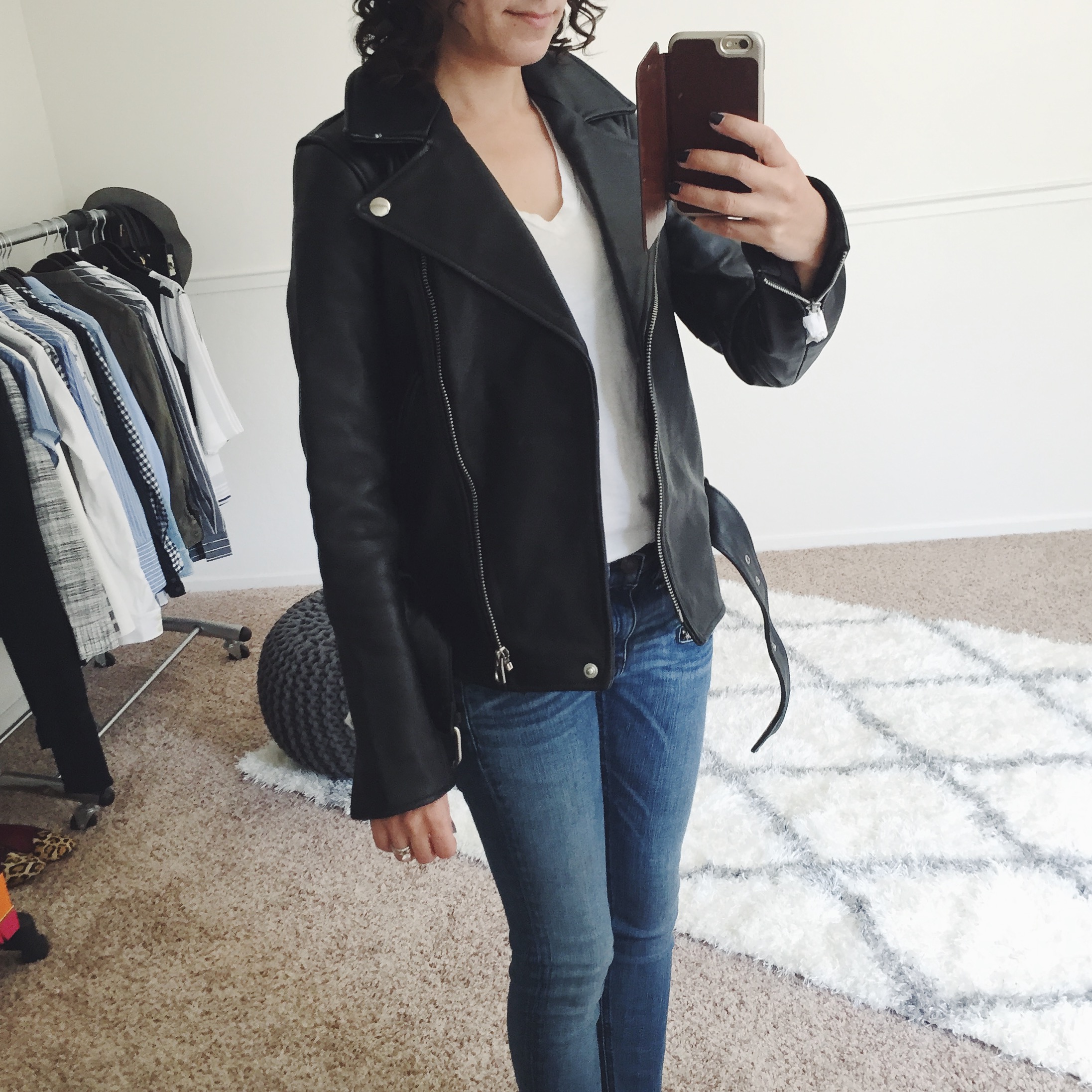 Fit Review Friday – Madewell Leather & Everlane Tee