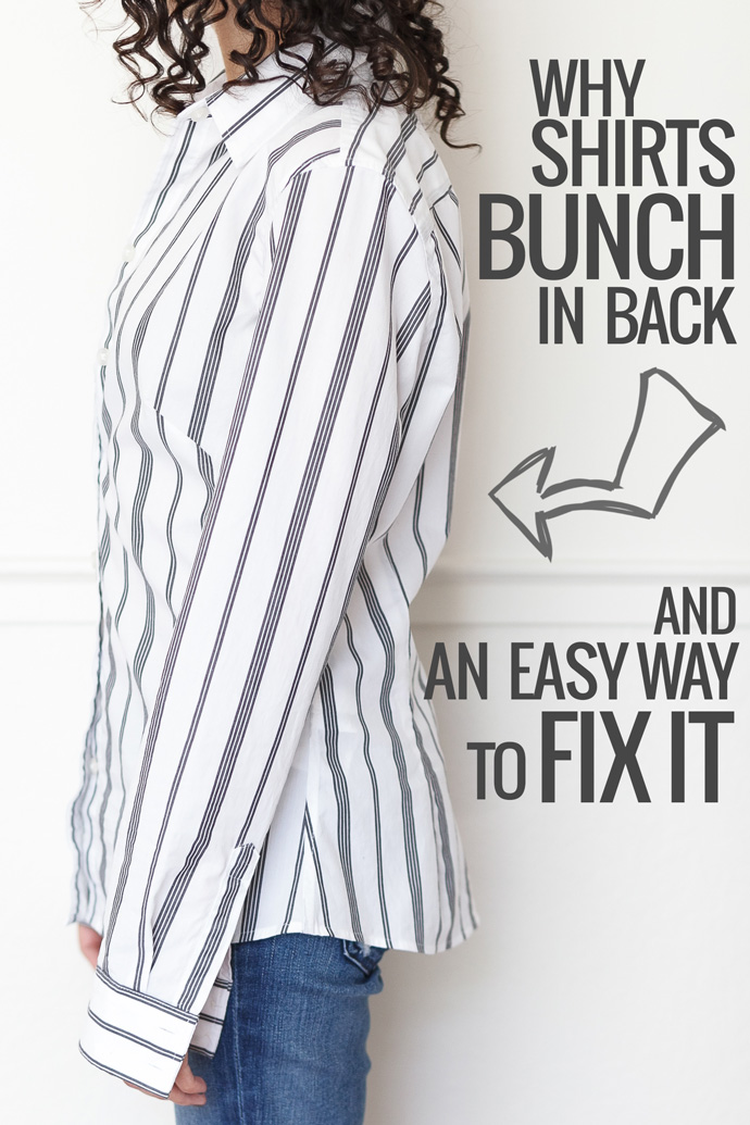 Why shirts bunch in back and an easy way to fix it