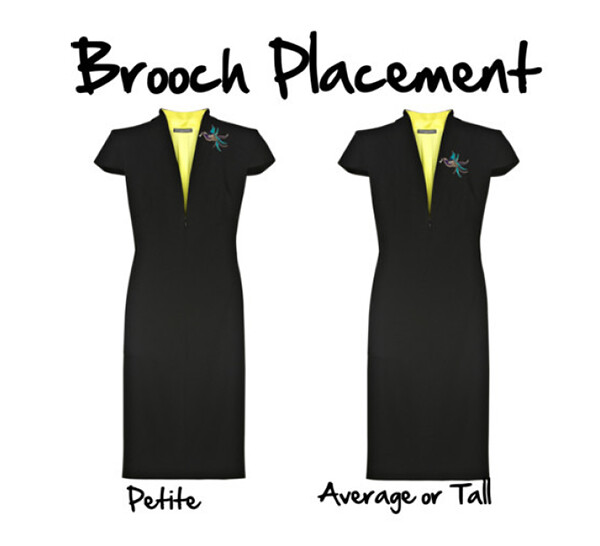 Petite Brooch Placement