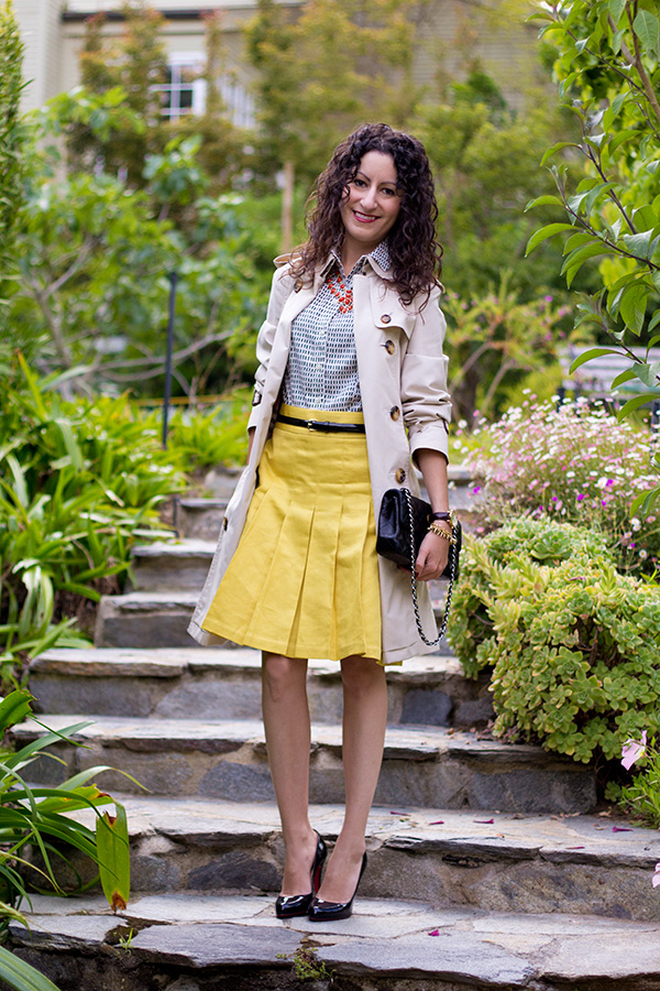 Print, Pleats, and a Springified Trench