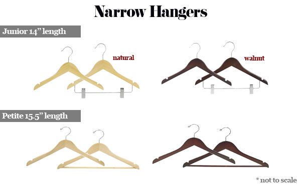 petite and junior hangers
