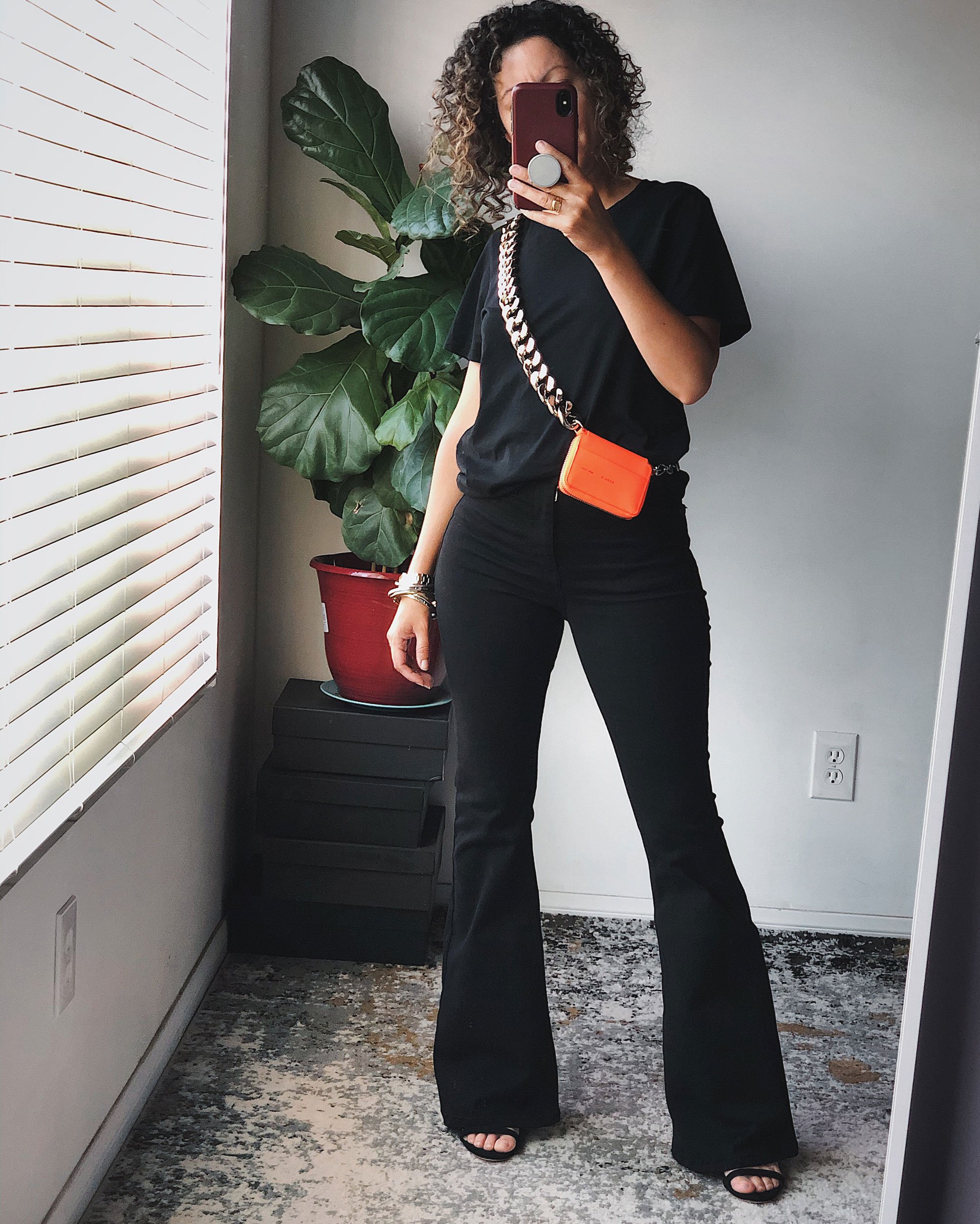 Styling Black Flare Jeans: Day 1