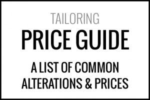 Tailoring alterations price guide